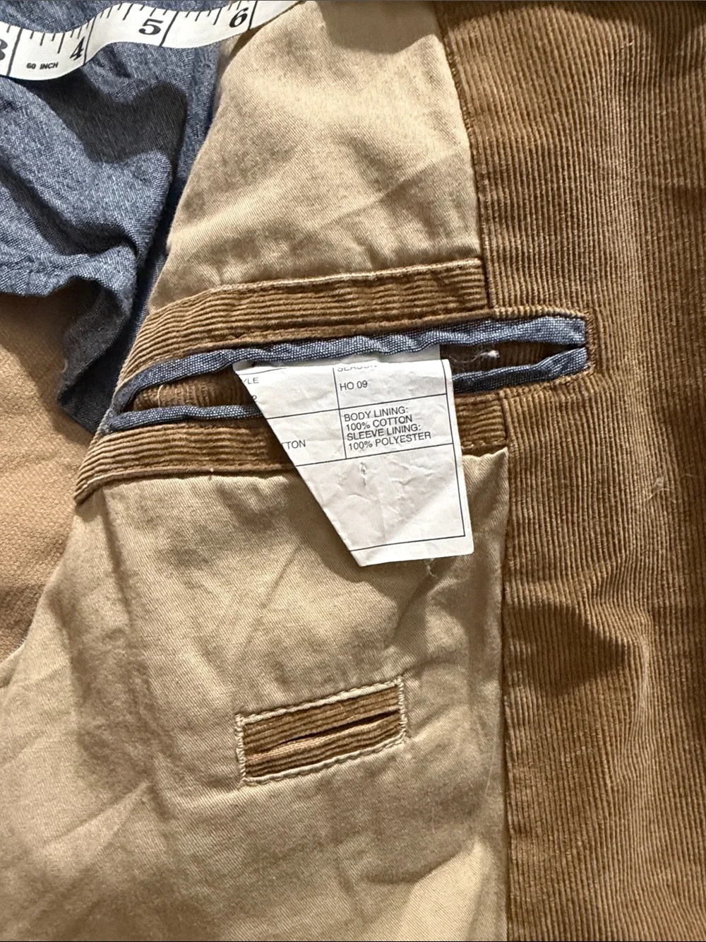 J.Crew Tan Corduroy Blazer Dark Academia Preppy Sport Coat 42R L